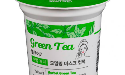 Маска для лица `ZELLKUR` альгинатная с экстрактом зеленого чая (успокаивающая) 25 г